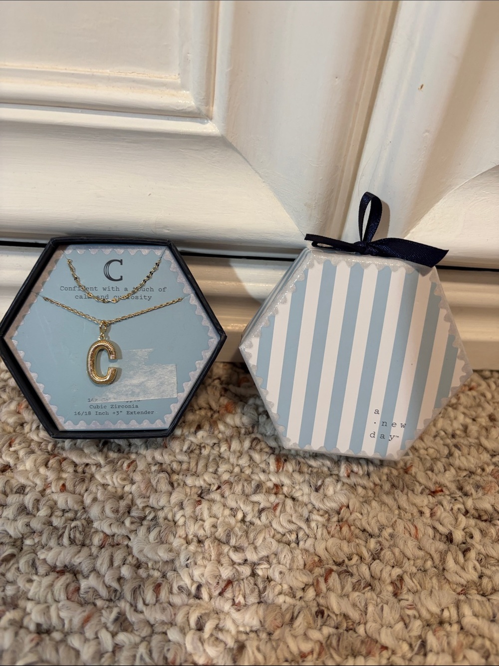 a new day Gold Initial C Pendant Necklace